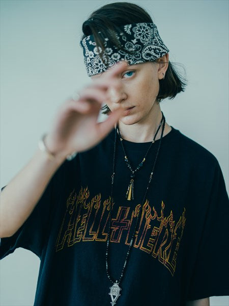 OVERSIZE PRINT T-SHIRT(HELL HERE)