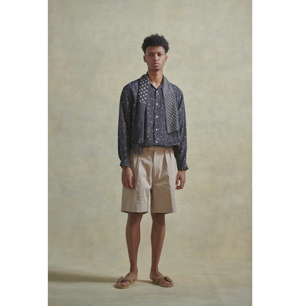 ORIGINAL PRINTED OPEN COLLAR SHIRTS (CALICO) L/S