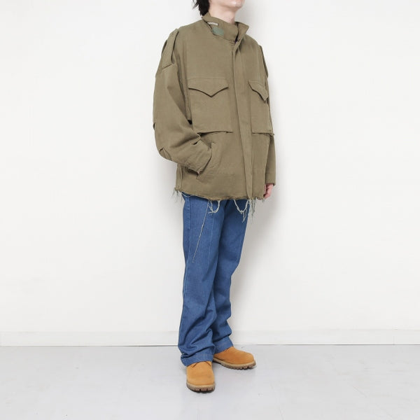 SILK TWILL MILITARY BLOUSON