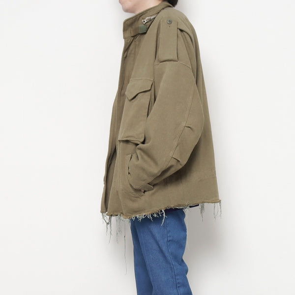 SILK TWILL MILITARY BLOUSON