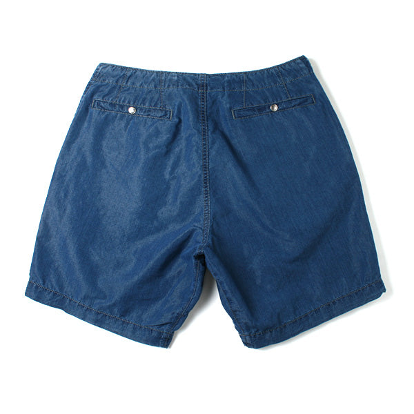 Indigo Typewriter Cloth Mountain Wind Shorts