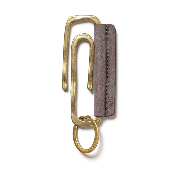 BIG CLIP KEY RING BRASS