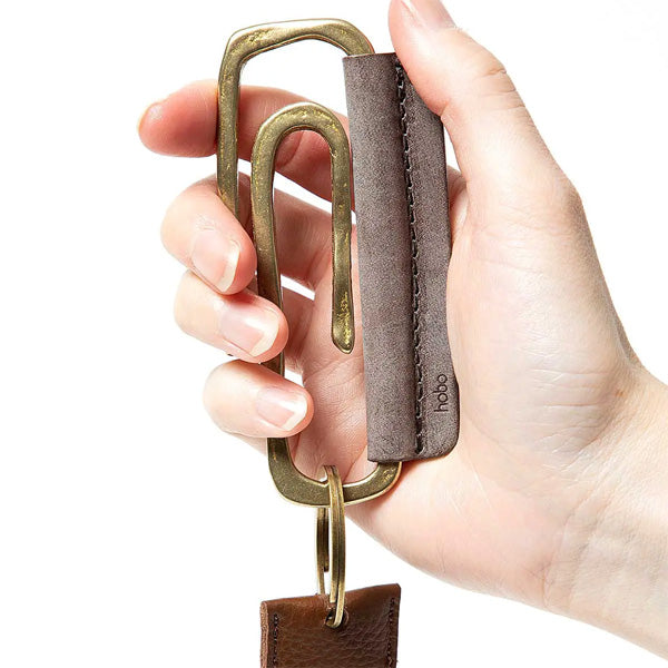 BIG CLIP KEY RING BRASS