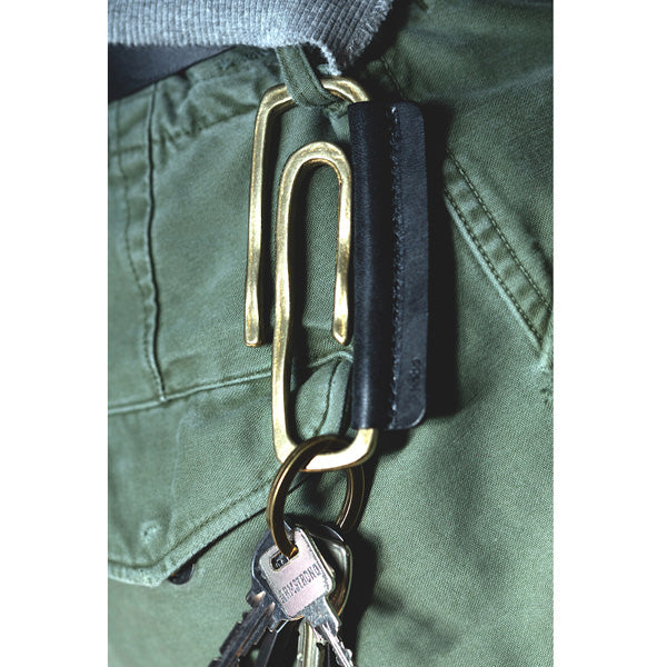 BIG CLIP KEY RING BRASS