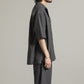 OPEN COLLAR SHIRT SILK LINEN