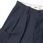 PLASTIC DENIM CARGO SHORTS