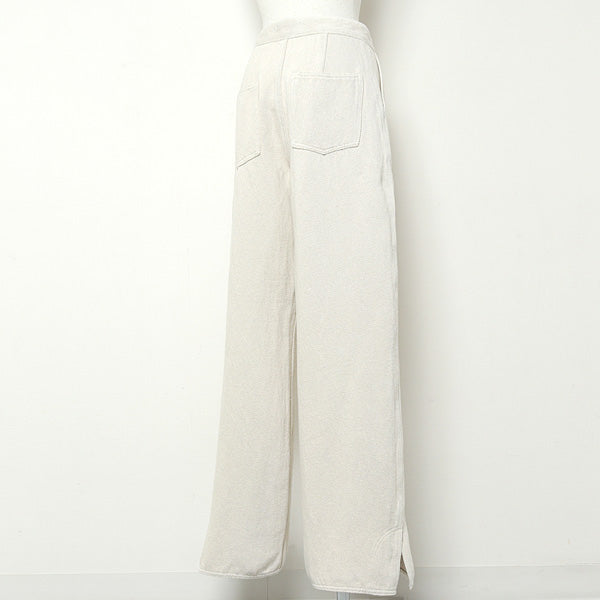 C/L DOLCE DENIM SIDE ZIP WIDE PANTS