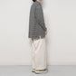 PLEATED WIDE TROUSERS ORGANIC COTTON TWILL