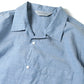 OPEN COLLAR SHIRTS S/S ORGANIC COTTON CHAMBRAY