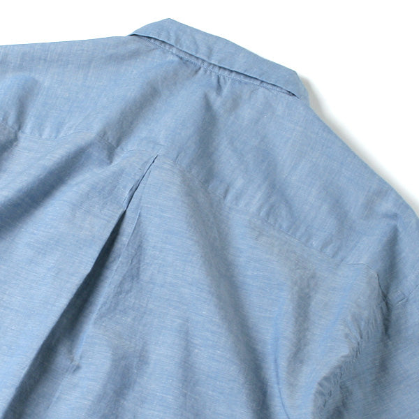 OPEN COLLAR SHIRTS S/S ORGANIC COTTON CHAMBRAY