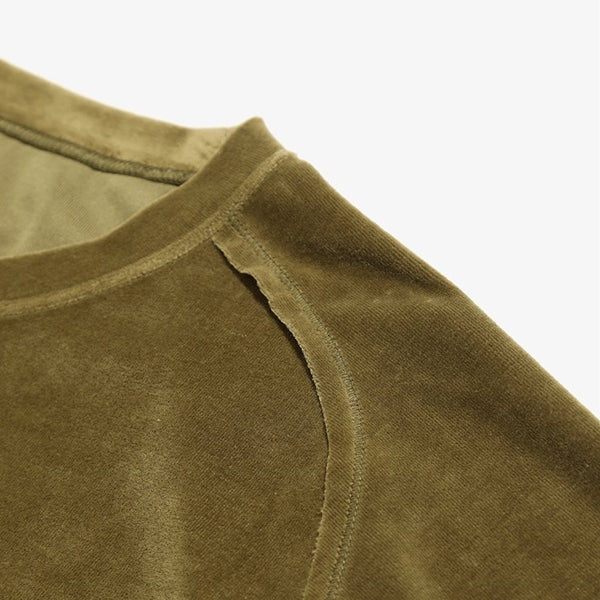 S/S U Neck Tee - C/Pe Velour