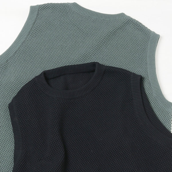 moss stitch vest