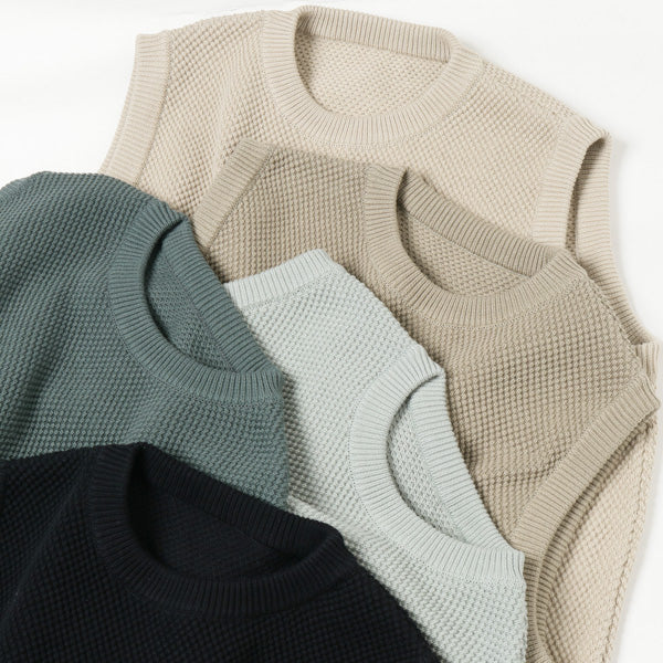 moss stitch vest