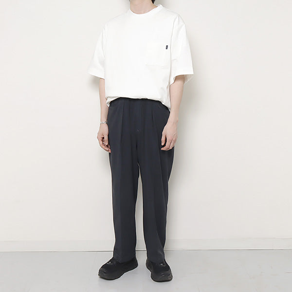 Two-tuck Wide Tapered Pants(強撚ツイル左上がり)