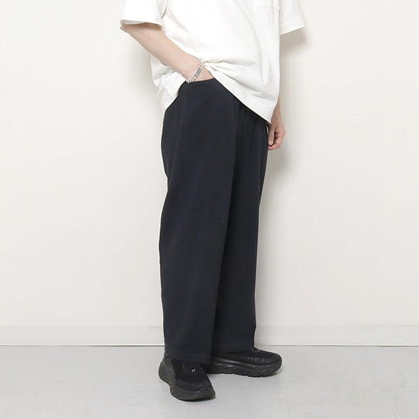 Two-tuck Wide Tapered Pants(強撚ツイル左上がり)