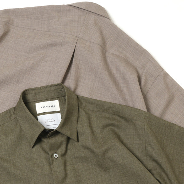 COMFORT FIT SHIRTS S/S SUPER120s WOOL TROPICAL