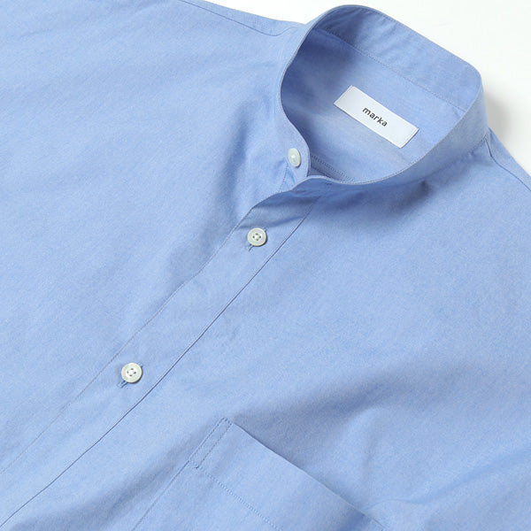 WIDE FIT BAND COLLAR SHIRT