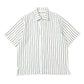 OPEN COLLAR SHIRTS ORGANIC LINEN PRINTED STRIPE