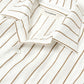 OPEN COLLAR SHIRTS ORGANIC LINEN PRINTED STRIPE