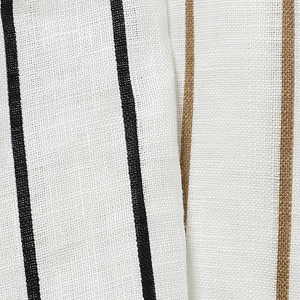 OPEN COLLAR SHIRTS ORGANIC LINEN PRINTED STRIPE