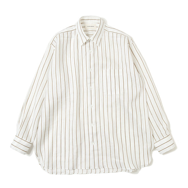 COMFORT FIT SHIRTS ORGANIC LINEN PRINTED STRIPE