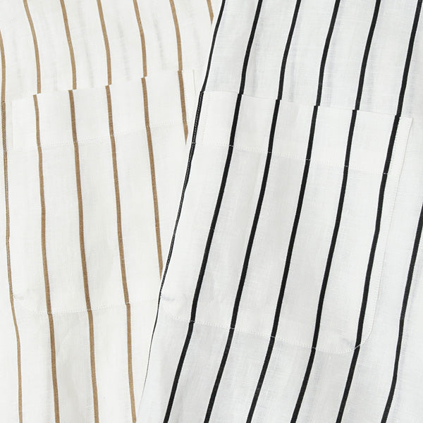 COMFORT FIT SHIRTS ORGANIC LINEN PRINTED STRIPE