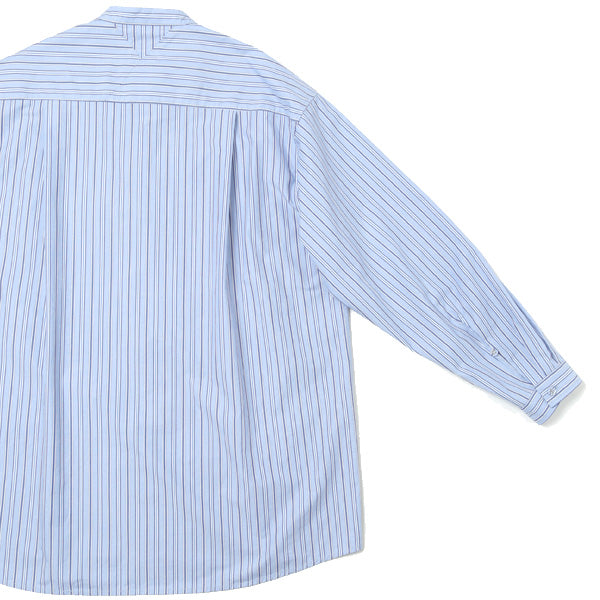 STRIPE BAND COLLAR LONG SLEEVES SHIRT