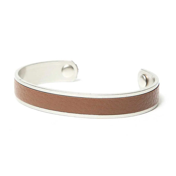 BRASS BRACELET SHRINK LEATHER S