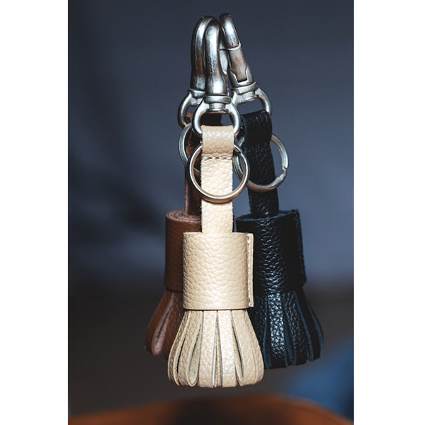 TASSEL KEY RING SHRINK LEATHER