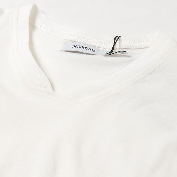 CLERK V NECK S/S TEE COTTON JERSEY OVERDYED VW