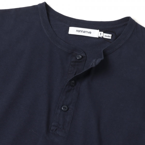 DWL HENLEY NECK S/S TEE COTTON JERSEY OVERDYED VW