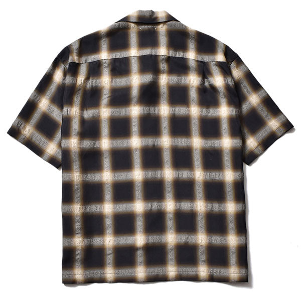 Cuprawool Ombre Check S/S Open Collar SH