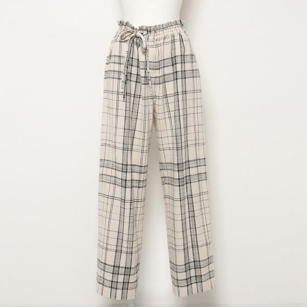 CHECKED RELAX PANTS