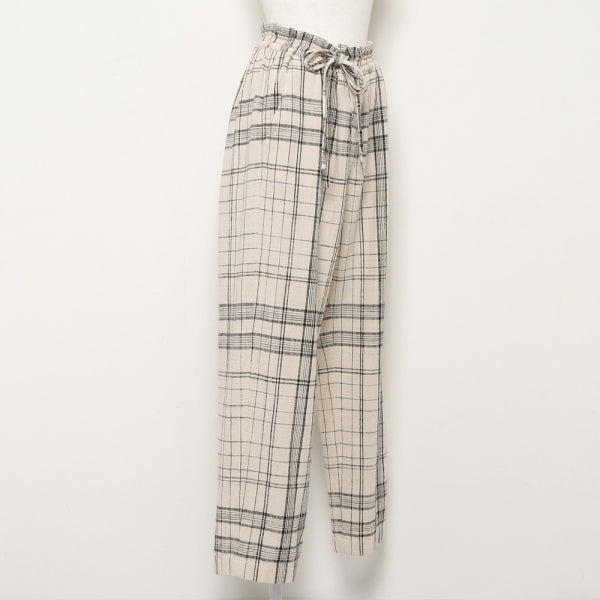 CHECKED RELAX PANTS