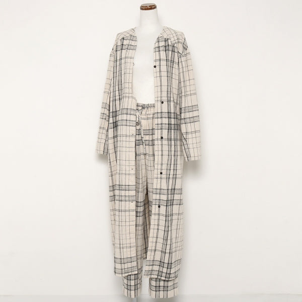 CHECKED SHIRTS GOWN