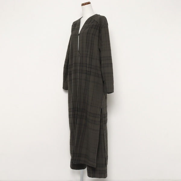 CHECKED SHIRTS GOWN