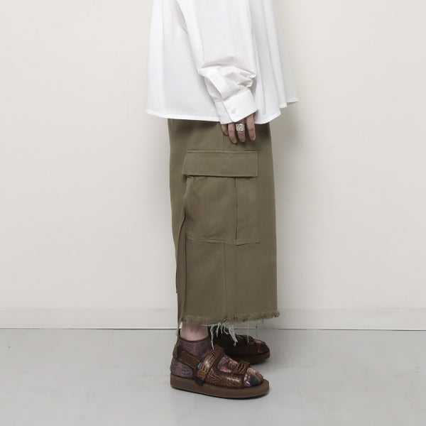 SILK TWILL MILITARY PANTS