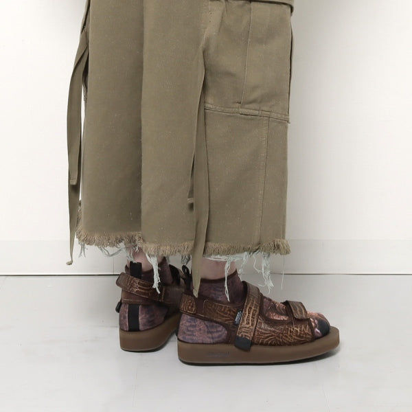 SILK TWILL MILITARY PANTS