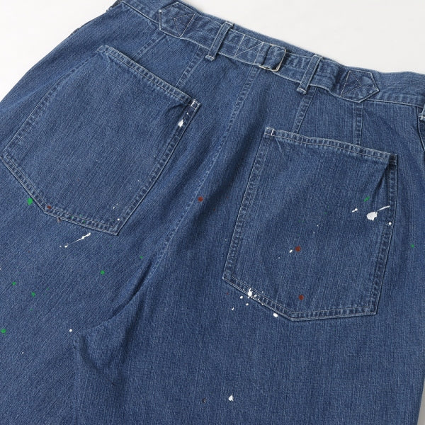 M-35 PAINTED PANTS 10ozORGANIC COTTON INDIGO DENIM