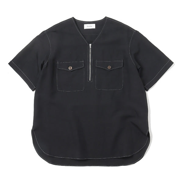 Vneck S/S Zip Shirt