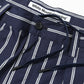 STRIPE BIG TUCKED SHORT PANTS