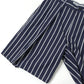 STRIPE BIG TUCKED SHORT PANTS