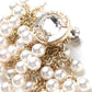 color pearl pierced earrings