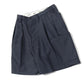 PLASTIC DENIM CARGO SHORTS