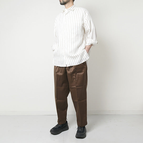 COMFORT FIT SHIRTS ORGANIC LINEN PRINTED STRIPE