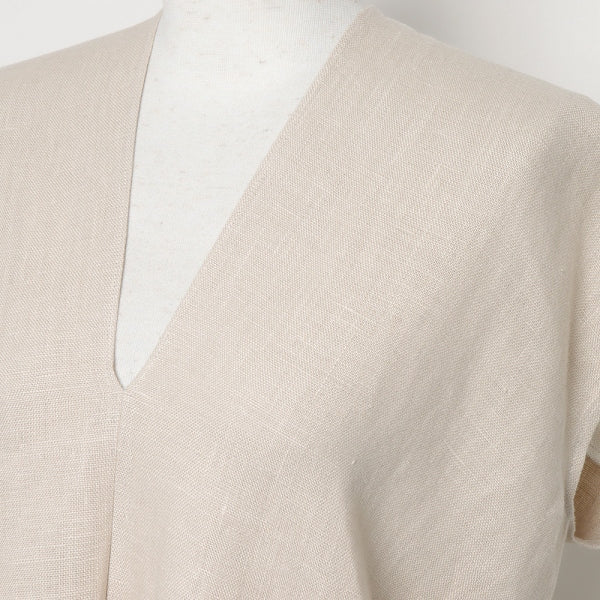 LINEN NO-SLEEVE SQUARE TOP