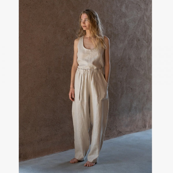 LINEN GATHER PANTS