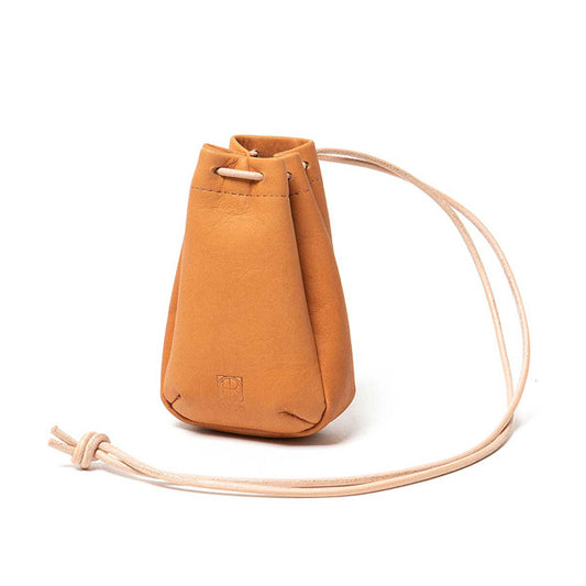 DRAWSTRING POUCH MINI COW LEATHER
