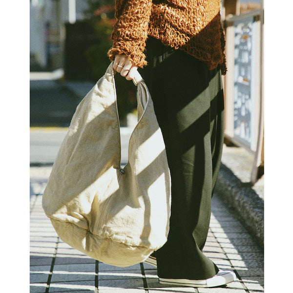 ARTISAN SHOULDER BAG LINEN COTTON TWILL HAND DYED