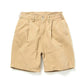 ARTISAN TUCK SHORTS LINEN COTTON TWILL HAND DYED